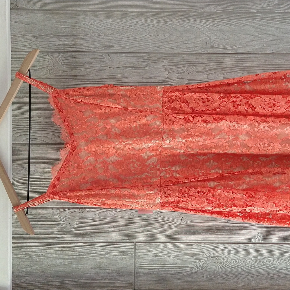 Coral Lace Dress, Size Small. Apt.9. New with tags.